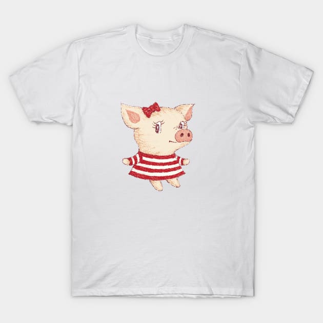 Cute Pig girl T-Shirt by sanogawa